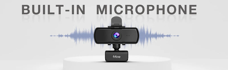 FIFINE Webcam Full HD com Microfone e Tripé