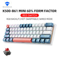 Machenike K500-B61 Mini Teclado mecânico formato 60% com RGB