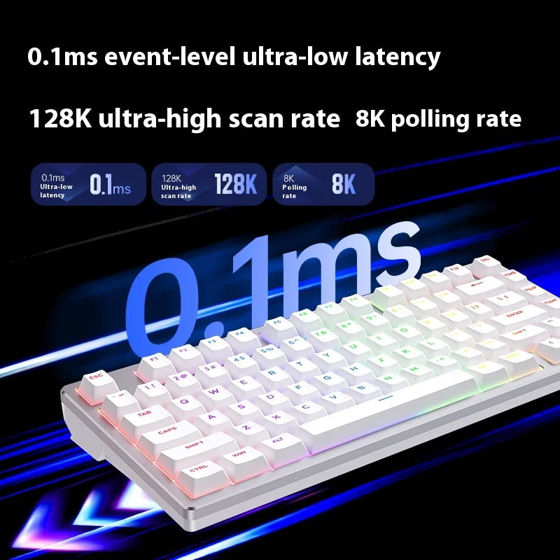 MCHOSE ZERO 75X Teclado mecânico com switch magnético, polling rate 8000Hz, 0.1ms