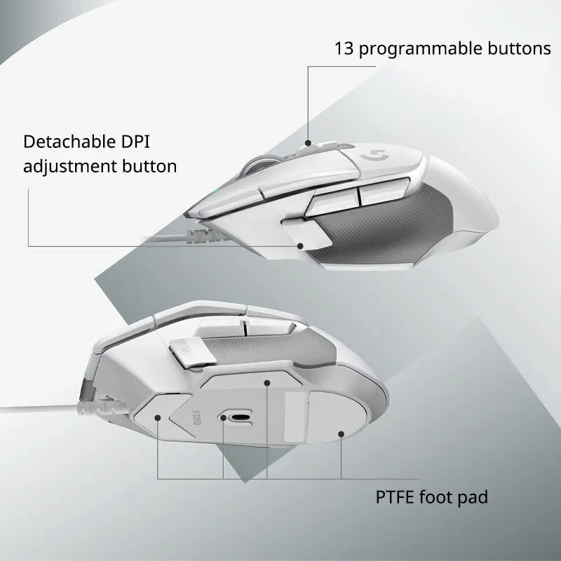 Logitech G502 X Advanced Edition novo mouse óptico-mecânico híbrido 26000 DPI