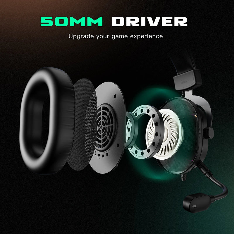 Fifine Dynamic RGB com microfone, som surround 7.1, conexão USB