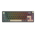 Royal Kludge RK R65 Teclado mecânico português com fio Hot-swappable formato 65% RGB