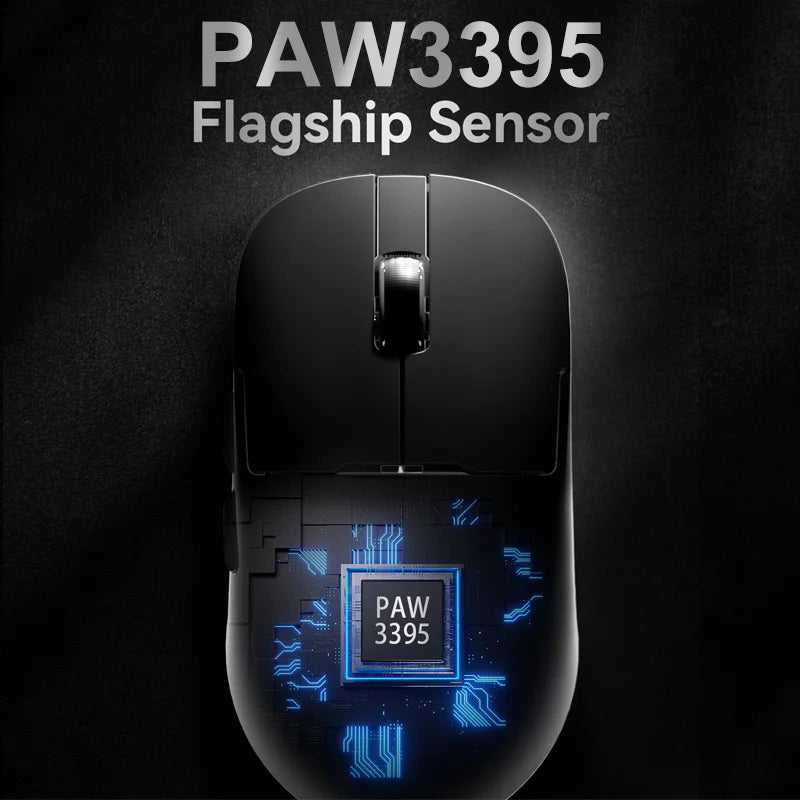 Mouse sem fio AJAZZ, Mouse ergonômico, macro gaming Base de carregamento magnética AJ179 PRO PAW3395