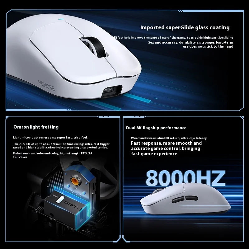 MCHOSE M7 Gaming Mouse Wireless com sensor PAW3950