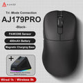 Mouse sem fio AJAZZ, Mouse ergonômico, macro gaming Base de carregamento magnética AJ179 PRO PAW3395