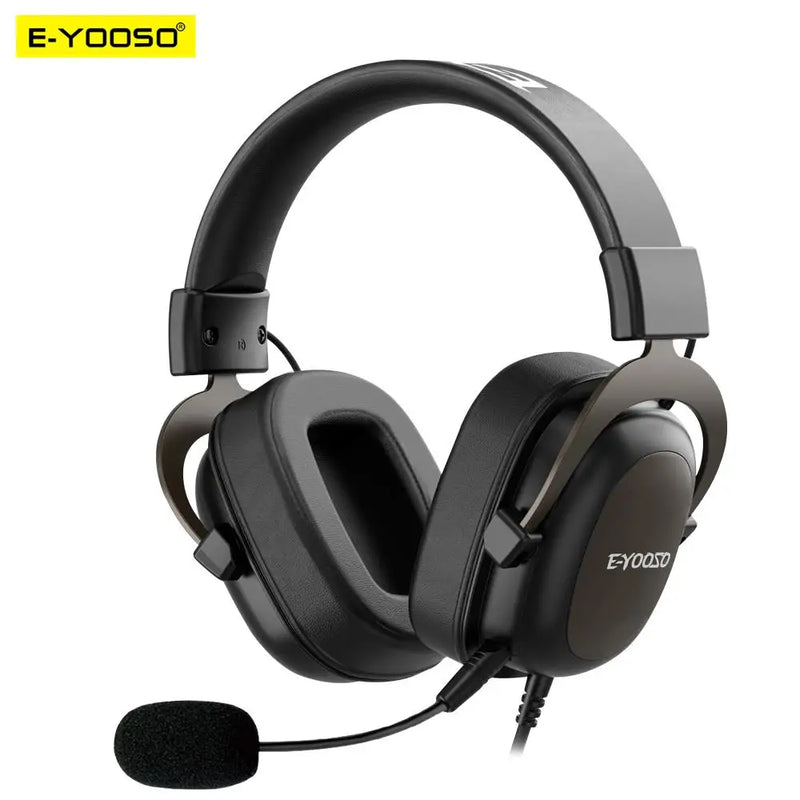 E-YOOSO H2828D Headset com fio conexão P2, 3.5mm surround sound